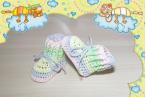 Babystiefel Reliefbord Baumwolle, Viskose Pastellfarben Nr. 107-2