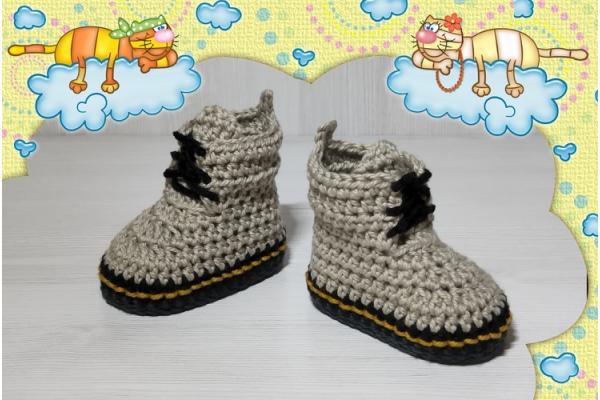 Doc Baby Boots Baumwolle Sand-3k