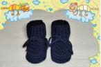 Babystiefel-Reliefbord-Merinowolle-Cool-Wool-Big-Nachtblau