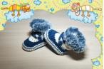 Babyfinkli-Snow-Boots-Beige-winterweiss-Dunkles-Petrol Nr-727--0-3-Monate-2