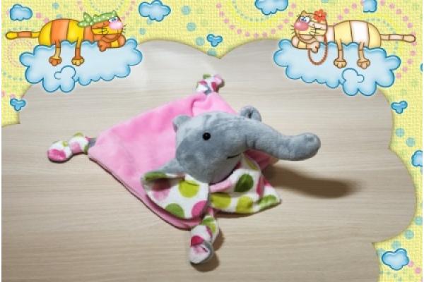 Schnuffeltuch Elefant "Mimi" Rosa 3