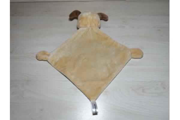 Schnuffeltuch-Hund-Gold-gruen-Rueckseite