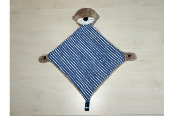 Schnuffeltuch-Otter-blau-Vorderseite